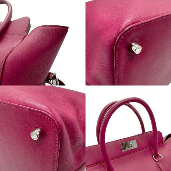 Hermès Toolbox Burgundy Leather Handbag (Pre-Owned) - Picture 4 of 5